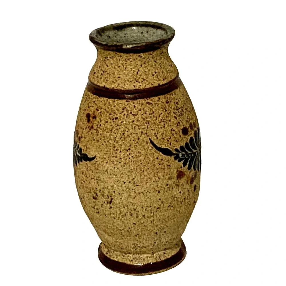 Vtg 80s‎ Tonala Mexican Sandstone Pottery Mini Bud Vase 4